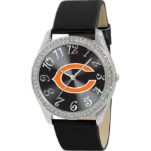 Game Time Watch, Womens Chicago Bears Black Leather Strap 40mm Nfl-gli