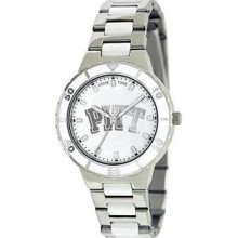Game Time Watch, Womens University of Pittsburgh White Ceramic and Sta