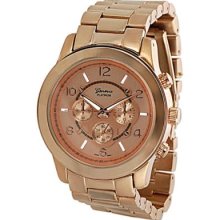 Geneva Platinum Men's Quartz Decorative Chronograph Bracelet Watch
