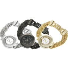 Geneva Platinum Women's Multi-chain Jewelry Style Watch (Silver)