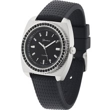 Geneva Platinum Women's Rhinestone-accented Silicone Watch (Women's Rhinestone-accented Silicone Watch)