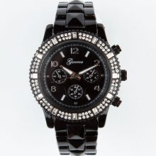 Geneva Pyramid Stud Watch Black One Size For Women 20261310001