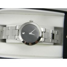 Gent's Movado Vizio Swiss Quartz Watch With Black Museum Dial Mint