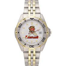 Gents NCAA University Of Maryland Terrapins Watch In Stainless Steel