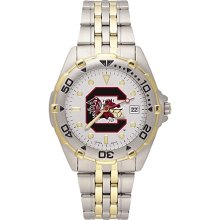 Gent's NCAA University Of South Carolina USC Gamecocks Watch in Stainless Steel