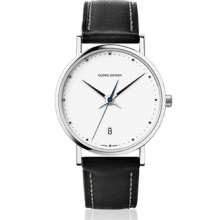 Georg Jensen Watch 421 With White Dial And Date - Koppel Slim