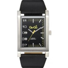 Gio Goi Mens Black Strap Yellow Detail Watch/official Stockist/brand New/rrpÂ£30