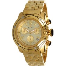 Glam Rock Lady SoBe 40mm Gold Plated Chronograph Watch with Diamonds- GR31118 Watches : One Size