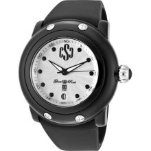 Glam Rock Watches Miami Beach Silver Textured Dial Black Silicone Blac