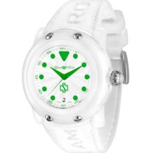 Glam Rock Watches Women's Crazy Sexy Cool Light Silver Guilloche Dial