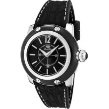 Glam Rock Watches Women's Palm Beach Black Dial Black Silicon Black Si