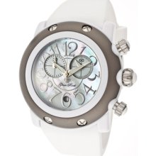 Glam Rock Watches Women's Miami Beach Chronograph White MOP Dial White