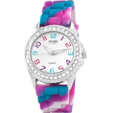 Golden Classic Women's Colors Galore Silicone Band Watch in Multi