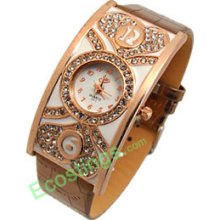 Good Jewelry Double Heart Arch Case Ladies Wrist Watches