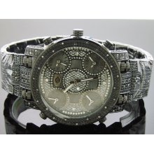 Grand Master 5 Time Zone 127 full case diamonds Composite Steel Watch GM5-5FB