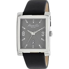 Grey Kenneth Cole New York Grey Basic Tank Strap Watch - Jewelry