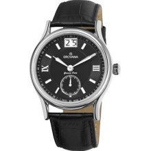 Grovana Watches Grovana Mens Big Date Black Dial Quartz Watch Big Date