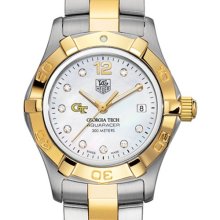 GT TAG Heuer Watch - Women's Two-Tone Aquaracer w/ Diamonds