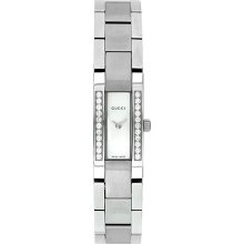 Gucci 4600 Series Ladies Mop Dial Diamond Stl Steel Swiss Quartz Watch YA046502