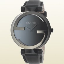 Gucci interlocking watch large black PVD case
