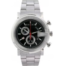 Gucci Men's Black Chronograph Dial & Stainless Steel Bracelet Watch