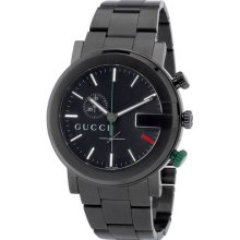 Gucci Ya101331 Mens Watch 101 Series Chronograph Black Anodized Stainless Steel