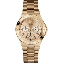 GUESS Active Shine Rose Gold-Tone Chronograph Ladies Watch U13624L1