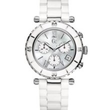 Guess Collection G43001m1 White Ceramic Ladies Watch In Original Box