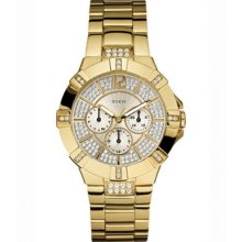 Guess Gold Tone Multifunction Ladies Watch U13576L1