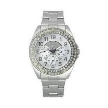 Guess Ladies Watch G11040l Silver Swarovski Shimmer