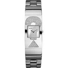 GUESS Q & A Silvertone Ladies Watch U11625L1