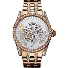 GUESS Rose Gold Tone Automatic Mens Watch U0012G2