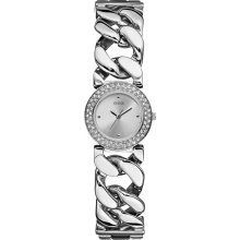 Guess Silver-Tone Chain Bracelet Women's Watch U11662L1