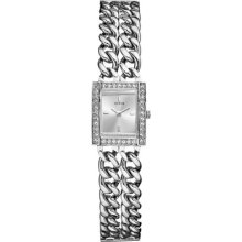 Guess Two Chain Steel Ladies Watch Silver U85119l1