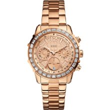 Guess U0016L5 Rose Gold Dial Rose Gold Chronograph Women's Watch