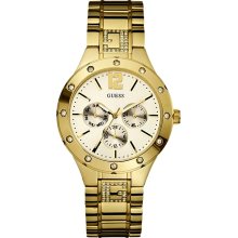 Guess U15078L1 White Dial Gold Tone Stainless Steel Women's Watch