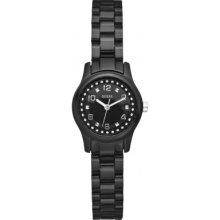 Guess W65022l2 Ladies Micro Mini Black Watch Rrp Â£79