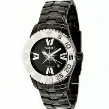 H2O Lady Ladies Watch with Black Steel Band and White