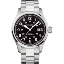 Hamilton Men's H70585733 Khaki Field Black Day Date Dial Watch