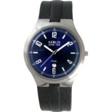 Hamlin Men's Miyota 1N12 Blue Dial & Leather Strap Watch