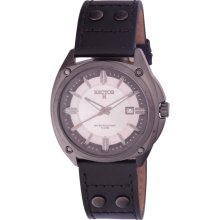 Hector H Men's Classic Black Leather Date Watch