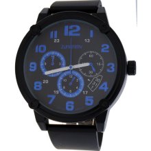 Hip Hop Accessories Men Heston Rubber Band Watch Black