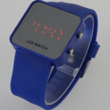 Hot Fashion Color Storm Men Women Mirror Led Silicone B Digital Watch Comtable