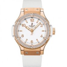 Hublot Big Bang 18k Rose Gold Watch White Arabic Dial 361PE2010LR1104