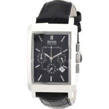 Hugo Boss - 1512258 - Gents Watch - Analogue Quartz - Black Dial - Black Leather Strap