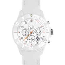 ICE Watch Chronograph Matte Silicone Strap Watch White