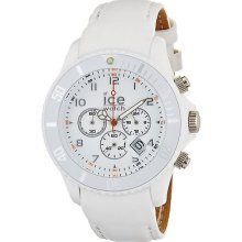 Ice-watch Ice Watch Men's Chronograph White Big Leather Strap Watch