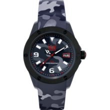 Ice-Watch Watch, Mens Ice-Army Black and Gray Camoflage Silicone Strap