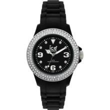 Ice-Watch Watch, Womens Stone-Sili Black Silicone Strap 43mm 102075