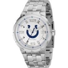 Indianapolis Colts Fossil Mens Silver 3 Hand Watch